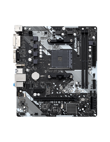 Материнская плата ASRock B450M-HDV R4.0, AM4, AMD B450, Micro-ATX