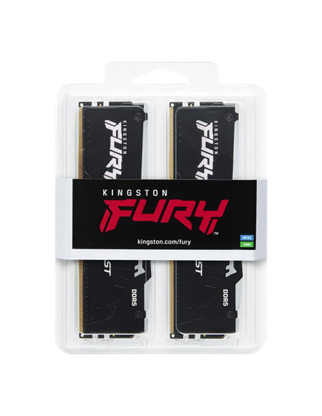 Оперативная память Kingston FURY Beast RGB, DDR5 SDRAM, 3200 МГц, 64Гб, KF564C32BBAK2-64