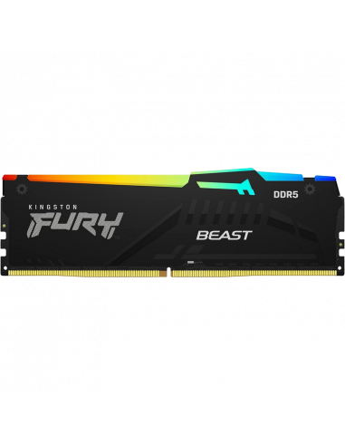 Оперативная память Kingston FURY Beast RGB, DDR5 SDRAM, 3200 МГц, 64Гб, KF564C32BBAK2-64