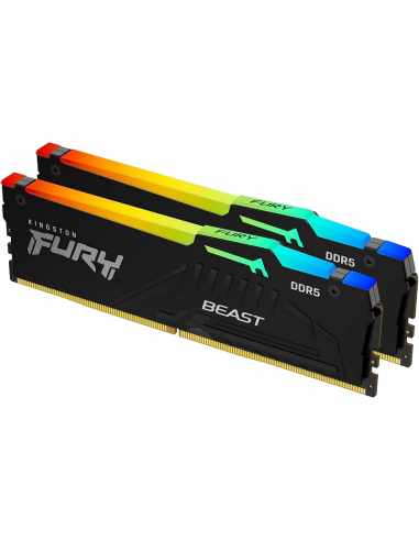 Оперативная память Kingston FURY Beast RGB, DDR5 SDRAM, 3200 МГц, 64Гб, KF564C32BBAK2-64