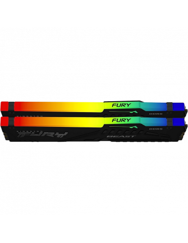 Оперативная память Kingston FURY Beast RGB, DDR5 SDRAM, 3200 МГц, 64Гб, KF564C32BBAK2-64