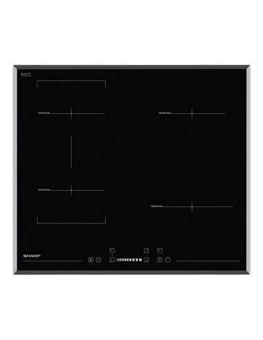 Plită cu inducție Sharp KH-6I27CS0I-EU, Negru