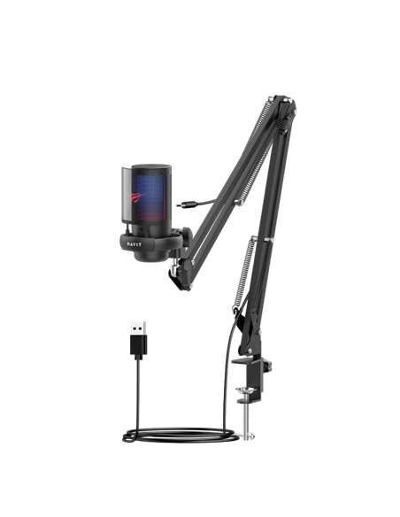 Игровой Микрофон Havit GK50 Pro, USB, Чёрный