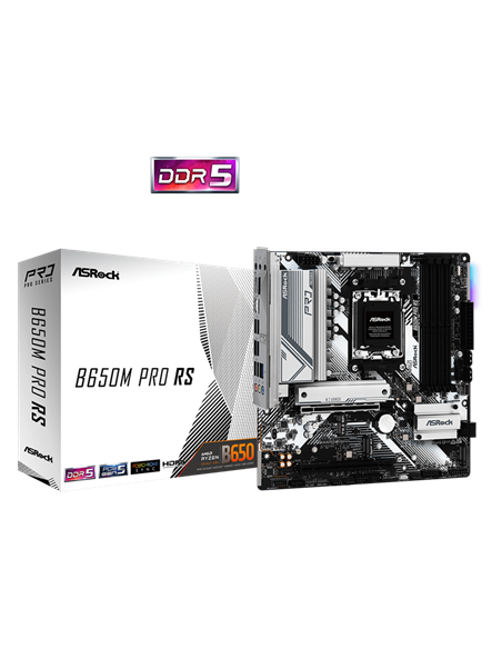 Материнская плата ASRock B650M PRO RS, AM5, AMD B650, Micro-ATX