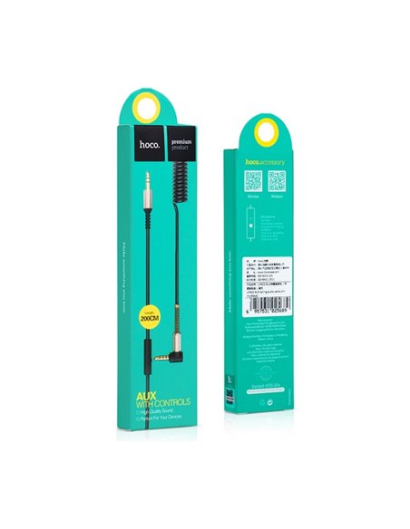Cablu audio Hoco UPA03, 3.5 mm - 3.5 mm, 1m, Negru