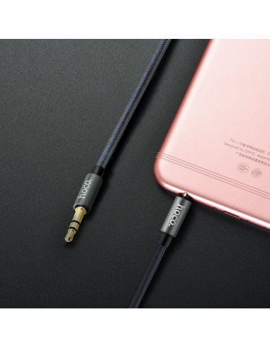 Cablu audio Hoco UPA03, 3.5 mm - 3.5 mm, 1m, Negru
