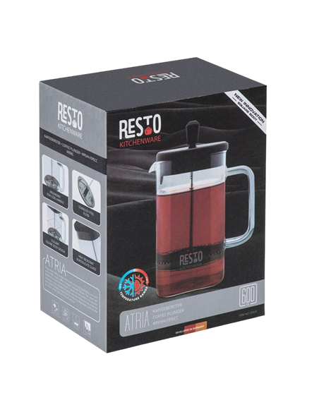 Cafetiera French Press RESTO 90503, 0,6L, Negru