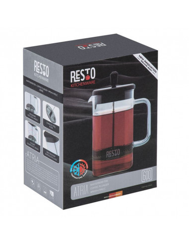 Cafetiera French Press RESTO 90503, 0,6L, Negru