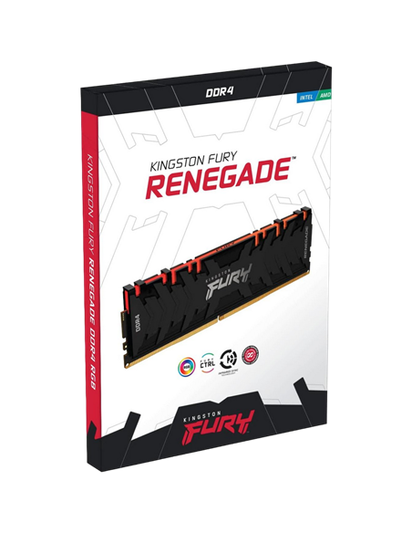 Оперативная память Kingston FURY Renegade RGB, DDR4 SDRAM, 3600 МГц, 8Гб, KF436C16RBA/8 Оперативная память Kingston FURY Renegade RGB, DDR4 SDRAM, 3600 МГц, 8Гб, KF436C16RBA/8