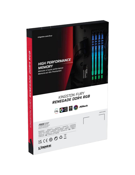Оперативная память Kingston FURY Renegade RGB, DDR4 SDRAM, 3600 МГц, 8Гб, KF436C16RBA/8 Оперативная память Kingston FURY Renegade RGB, DDR4 SDRAM, 3600 МГц, 8Гб, KF436C16RBA/8