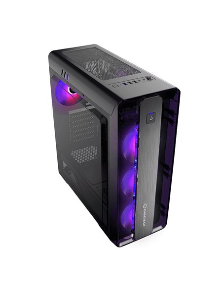 Carcasă PC Gamemax MoonLight FRGB, Midi-Tower, Fără PSU, Negru