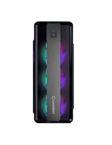Carcasă PC Gamemax MoonLight FRGB, Midi-Tower, Fără PSU, Negru