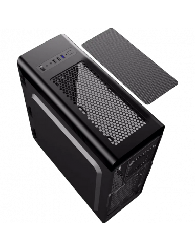 Carcasă PC Gamemax MoonLight FRGB, Midi-Tower, Fără PSU, Negru