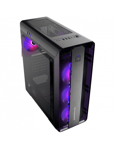 Carcasă PC Gamemax MoonLight FRGB, Midi-Tower, Fără PSU, Negru