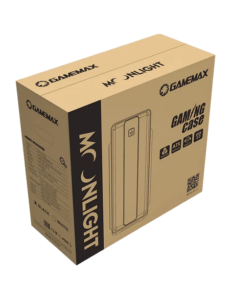 Carcasă PC Gamemax MoonLight FRGB, Midi-Tower, Fără PSU, Negru