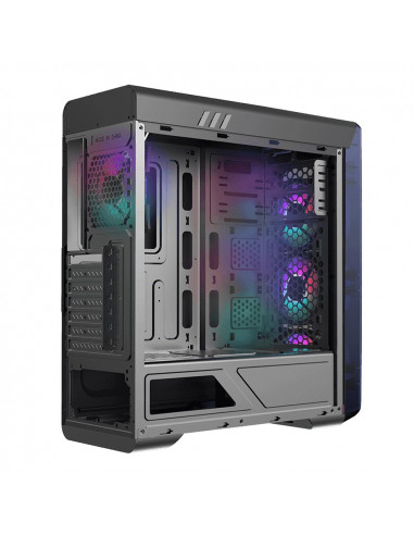 Carcasă PC Gamemax MoonLight FRGB, Midi-Tower, Fără PSU, Negru