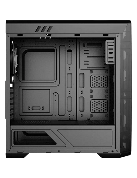 Carcasă PC Gamemax MoonLight FRGB, Midi-Tower, Fără PSU, Negru