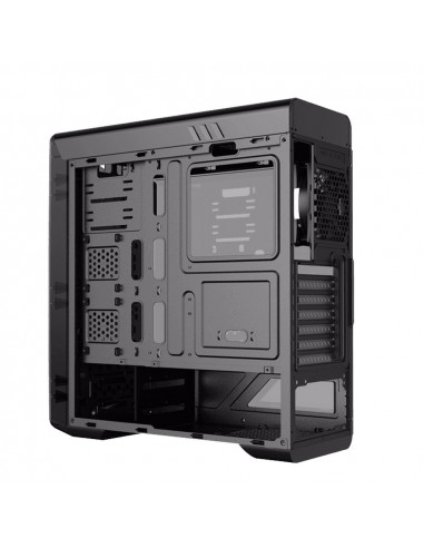 Carcasă PC Gamemax MoonLight FRGB, Midi-Tower, Fără PSU, Negru