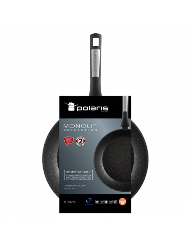 Tigaie Polaris Monolit-28F, 28cm, Negru