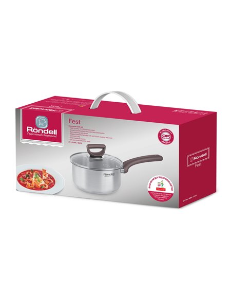 Căuș Rondell RDS-1319, 0,9L, 14cm, Oțel inoxidabil