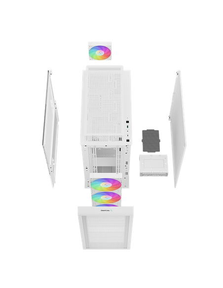 Компьютерный корпус Deepcool CH560 Digital WH, Midi-Tower, Без блока питания, Белый Компьютерный корпус Deepcool CH560 Digital WH, Midi-Tower, Без блока питания, Белый