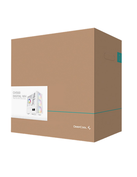 Компьютерный корпус Deepcool CH560 Digital WH, Midi-Tower, Без блока питания, Белый Компьютерный корпус Deepcool CH560 Digital WH, Midi-Tower, Без блока питания, Белый
