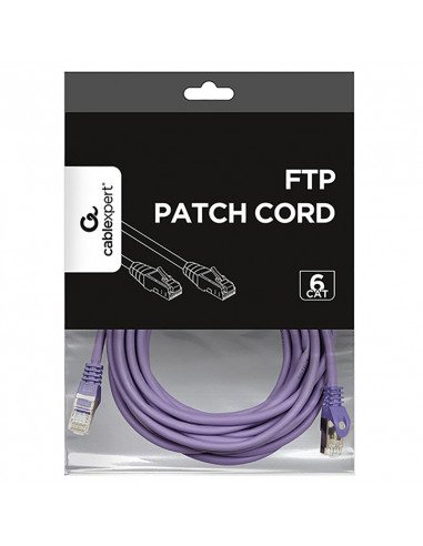Патч-корд Cablexpert PP6-5M/V, Cat6 FTP , 5м, Фиолетовый