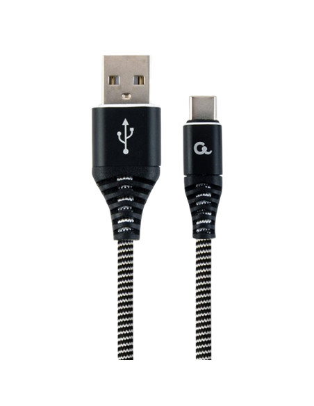 Кабель для зарядки и синхронизации Cablexpert CC-USB2B-AMCM-1M-BW, USB Type-A/USB Type-C, 1м, Чёрный