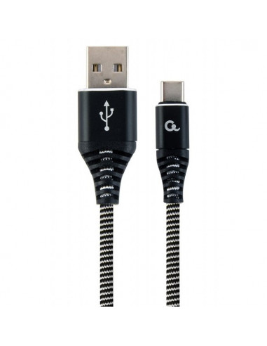 Cablu încărcare și sincronizare Cablexpert CC-USB2B-AMCM-1M-BW, USB Type-A/USB Type-C, 1m, Negru