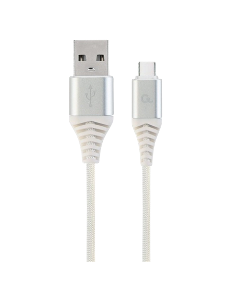 Cablu încărcare și sincronizare Cablexpert CC-USB2B-AMCM-2M-BW2, USB Type-A/USB Type-C, 2m, Alb