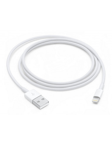 Cablu încărcare și sincronizare Apple Lightning to USB Cable, USB Type-A/Lightning, 1m, Alb