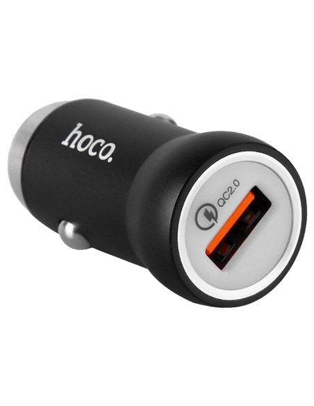 Автомобильное зарядное устройство Hoco Z4 Single USB charging adapter, QC2.0, 12Вт, Чёрный
