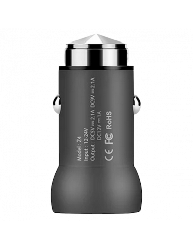 Автомобильное зарядное устройство Hoco Z4 Single USB charging adapter, QC2.0, 12Вт, Чёрный