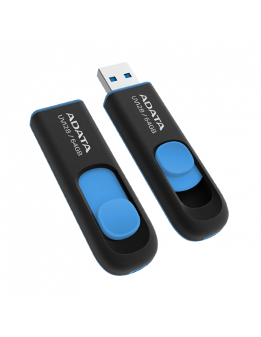 Memorie USB ADATA UV128, 64GB, Negru/Albastru