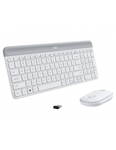 Set Tastatură + Mouse Logitech MK470, Fără fir, Alb