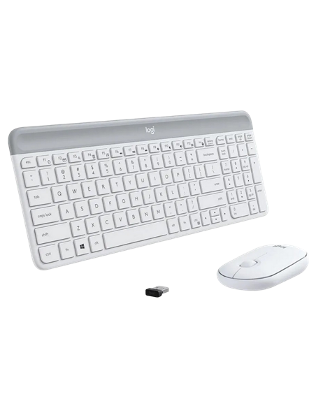 Set Tastatură + Mouse Logitech MK470, Fără fir, Alb
