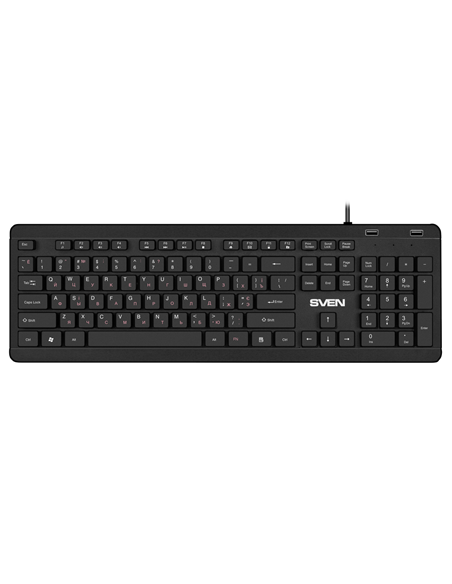 Tastatură SVEN KB-E5700H, Cu fir, Negru