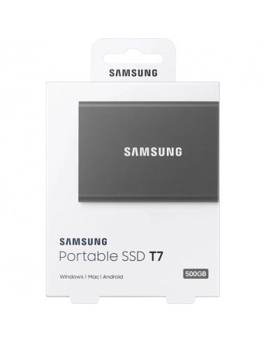 SSD portabil extern Samsung T7, 500 GB, Grey (MU-PC500T/WW)