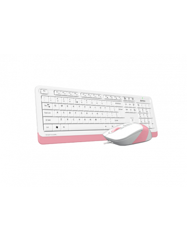Клавиатура и мышь A4Tech F1010, Проводное, Белый/Розовый