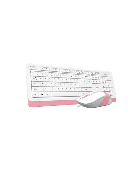 Клавиатура и мышь A4Tech F1010, Проводное, Белый/Розовый