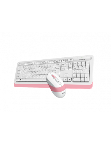Клавиатура и мышь A4Tech F1010, Проводное, Белый/Розовый