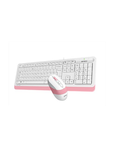 Клавиатура и мышь A4Tech F1010, Проводное, Белый/Розовый