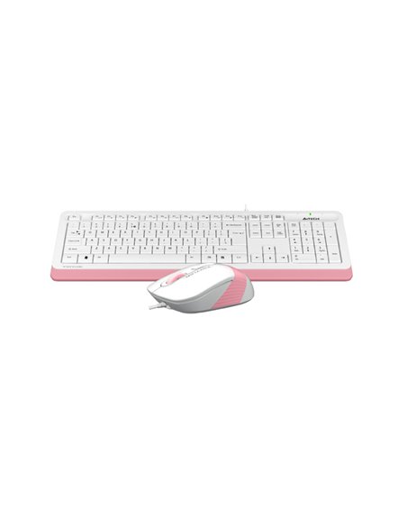 Клавиатура и мышь A4Tech F1010, Проводное, Белый/Розовый