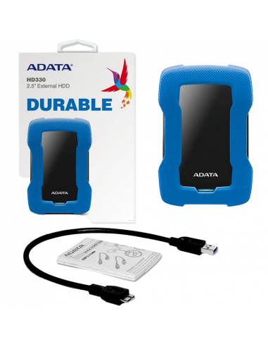 Внешний портативный жесткий диск ADATA HD330, 1 ТБ, Синий (AHD330-1TU31-CBL)