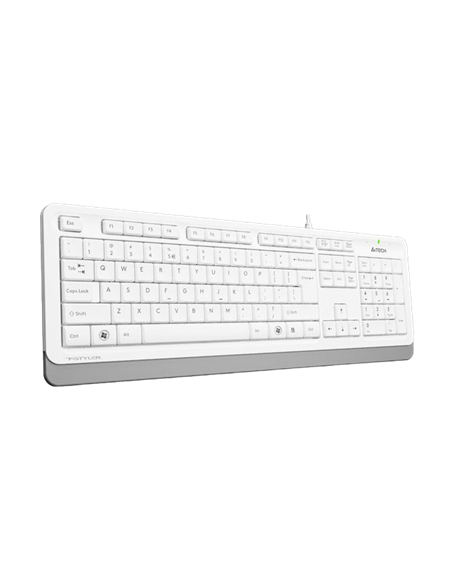 Tastatură A4Tech FK10, Cu fir, Alb /Gri