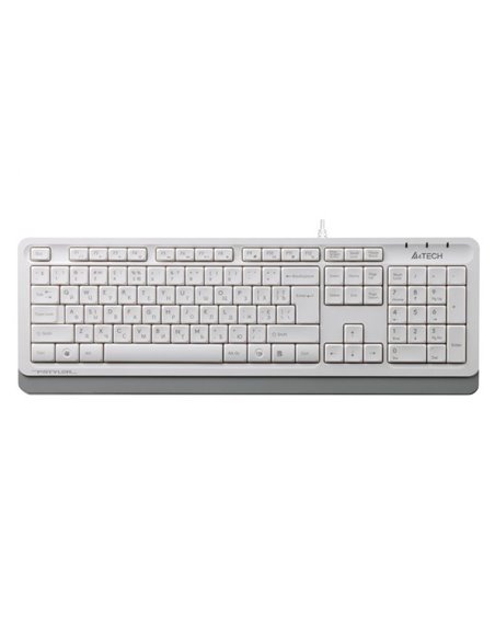 Tastatură A4Tech FK10, Cu fir, Alb /Gri