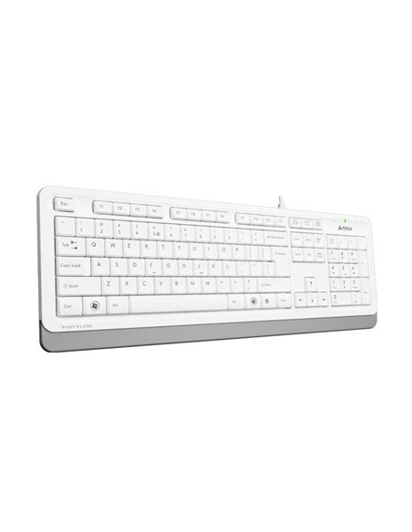Tastatură A4Tech FK10, Cu fir, Alb /Gri