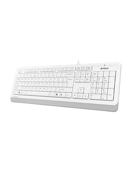 Tastatură A4Tech FK10, Cu fir, Alb /Gri