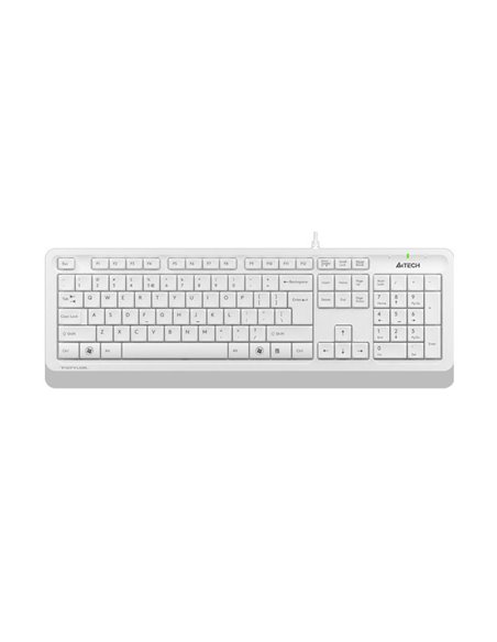 Tastatură A4Tech FK10, Cu fir, Alb /Gri