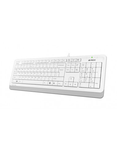 Tastatură A4Tech FK10, Cu fir, Alb /Gri